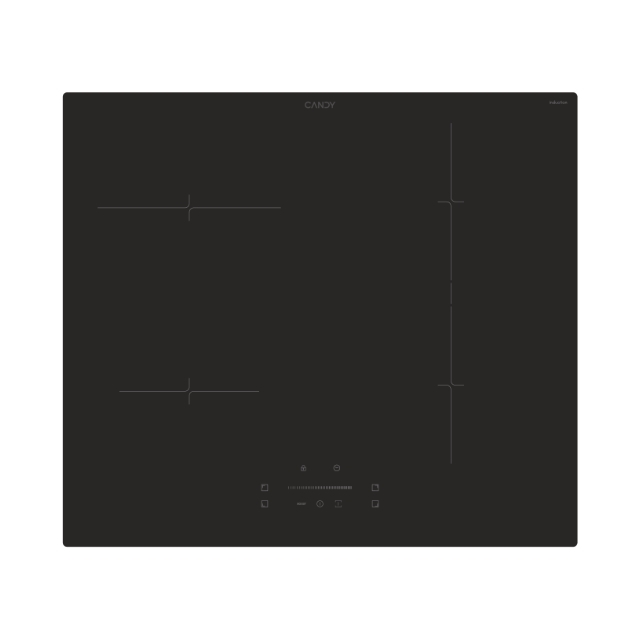 Ploča, Indukcijska, 4 zona, Crna, Staklokeramika