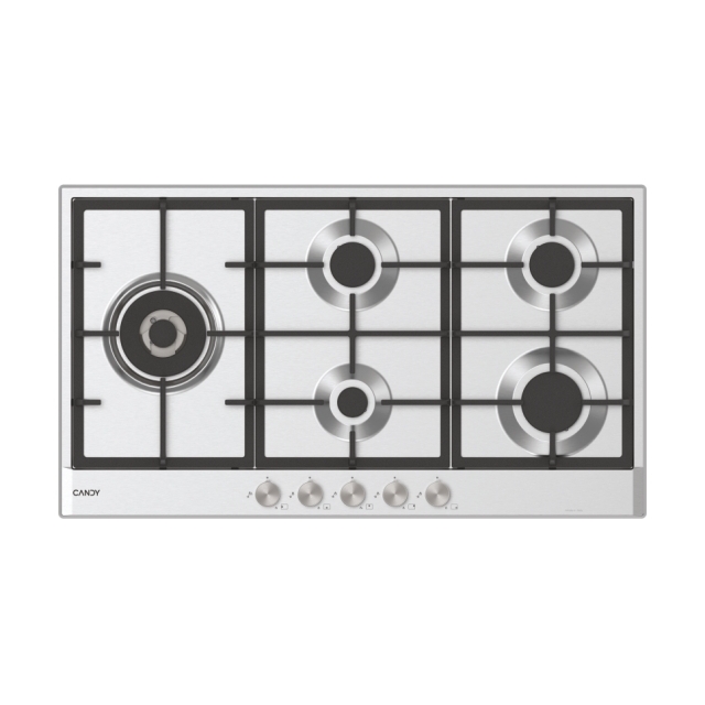 Hobs, Gas, 5 zones, Stainless Steel, Inox plate