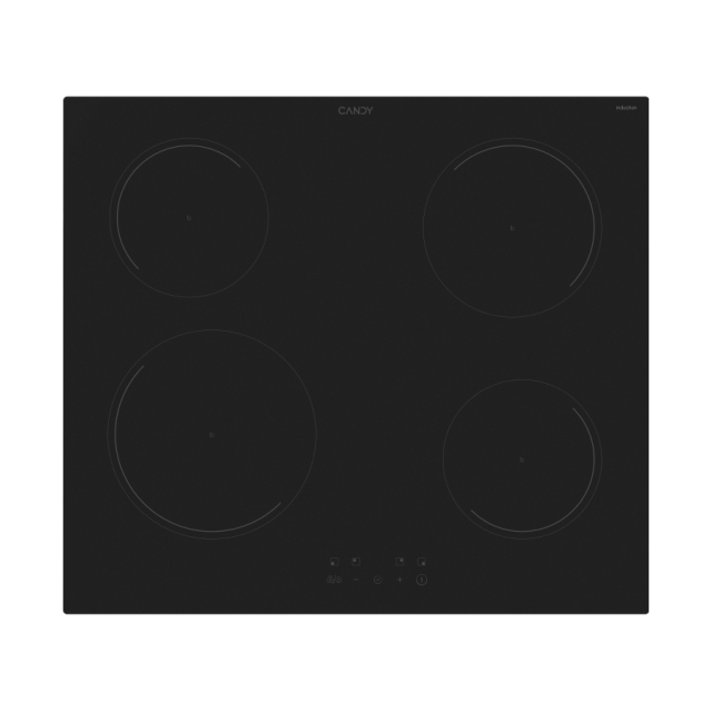 Főzőlap, indukciós, 4 zóna, fekete szín, kerámia felület