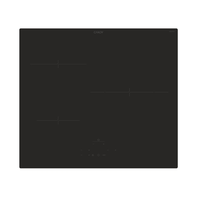 Plaque de cuisson, Induction, 3 zones, Noir, Vetroceramic