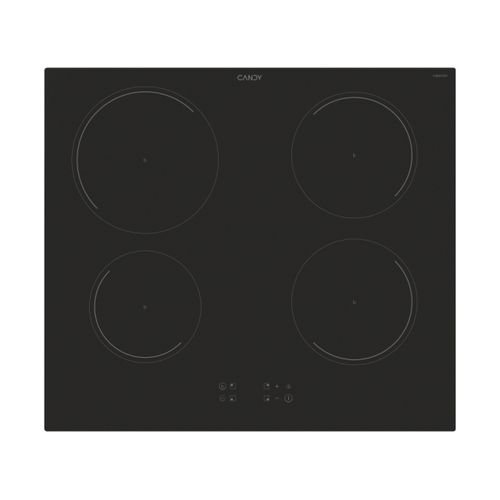 Indukcijska, 4 područja, Crna, Keramička, Š x D x V (mm): 590x520x60