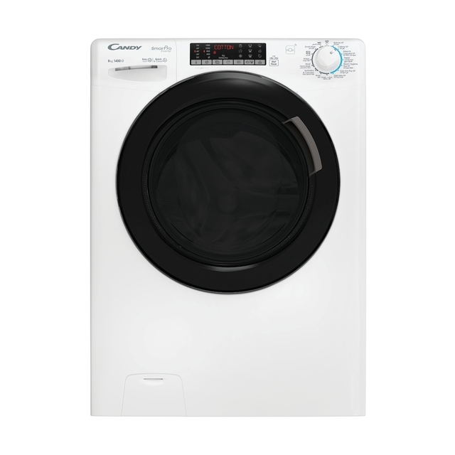 Front loading washing machines, Freestanding, 8 kg, White, 16 programmes