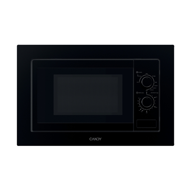 Mikrovlnné rúry, Vstavaná, Mikrovlnná rúra + Gril, 20 litrov, Čierna