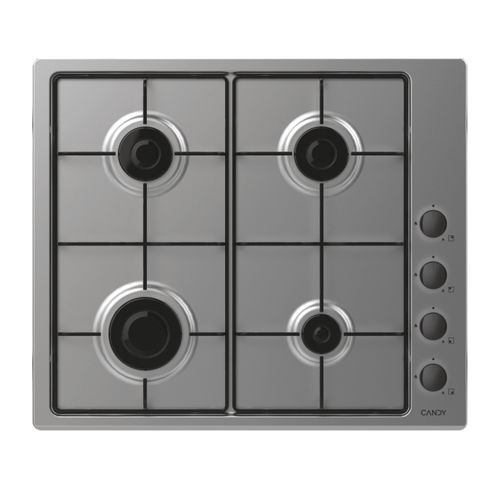 Hob, Gas, 4 zones, Stainless Steel, Inox/Steel